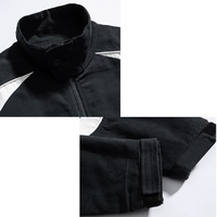 Blouson unisexe noir à col montant, fermeture éclair, imperméable, coupe-vent, respirant, séchage rapide, sportif, décontracté chic, automne