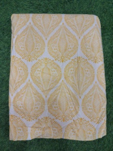 Tissu en coton imprimé à la main, style Jaipuri Sanganeri, teinture naturelle, imprimé floral, textile doux et respirant pour la confection de robes et vêtements - Product Image 4