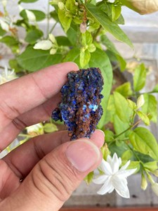 Spécimen de cristal d'azurite brut |   Minéral de cuivre bleu profond naturel |   Pierre de présentation pour collectionneur |   Échantillon minéral rare - Product Image 2