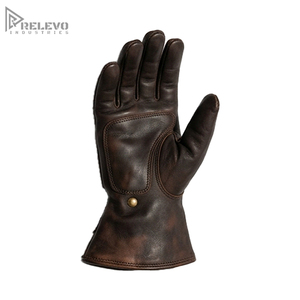 Custom Vintage Dark Brown Men's Leather <b>Gloves</b>, Antique Distressed Genuine Cowhide Leather <b>Driving</b> <b>Gloves</b> with Brass Snap Button - Product Image 3