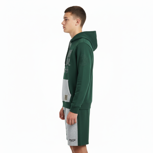 Vintage washed zip hoodie <b>set</b> Heavyweight cotton streetwear Winter breathable hoodie shorts OEM private label hoodie - Product Image 5