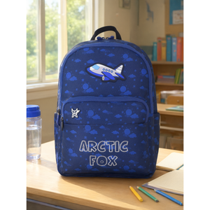 Arctic Fox Sky School <b>Bag</b> <b>Navy</b> Blue Waterproof Polyester Large Capacity Detachable Straps - Product Image 2