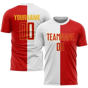 ชุดฟุตบอลแบบกำหนดเองสำหรับผู้ชาย ชุดกีฬา เสื้อฟุตบอลแบบซับลิเมชั่น ชุดทีม เสื้อแขนสั้น กางเกงขาสั้น ขายส่ง สีกรมท่า สีขาว รุ่น P - Product Image 4