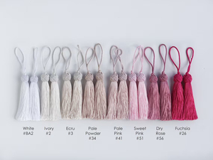 Borlas de Alta Calidad de 3.94 Pulgadas (10cm) de Largo con Nudo, 29 Colores Disponibles, Decorativas para Cortinas, Venta al Por Mayor, Personalizadas - Product Image 2