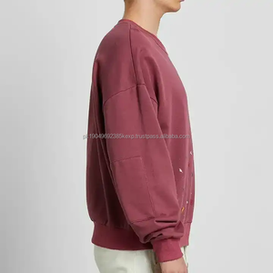 Sweat-shirt personnalisé pour hommes, rouge éclaboussé, pull vintage, sweat-shirt à col rond, coupe carrée, sweat-shirt et sweats à capuche surdimensionnés - Product Image 2