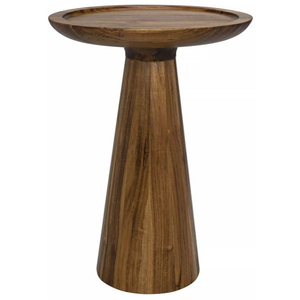 Modern <b>Round</b> Wooden Coffee <b>Table</b> With Tapered Base Handmade Midcentury Living Room Furniture Customized <b>Side</b> <b>Table</b> - Product Image 3