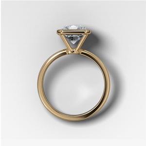 5ct Radiant Lab Grown Diamond Bezel <b>Ring</b> 1.5mm Slim Band 14k Solid Gold <b>Secure</b> Frame Solitaire Engagement <b>Ring</b> Minimalist <b>Ring</b> - Product Image 5