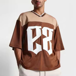 Camiseta deportiva de malla de béisbol extragrande personalizada para hombre, camiseta de fútbol de secado rápido con diseño de estampado completo, ropa de fútbol - Product Image 5