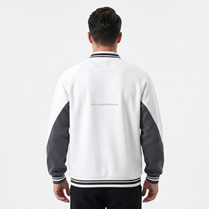 Chaqueta Varsity de Lana Personalizada, Corte Ajustado, con Bordado Vintage, Diseño de Béisbol en Gris Metálico y Blanco - Product Image 5