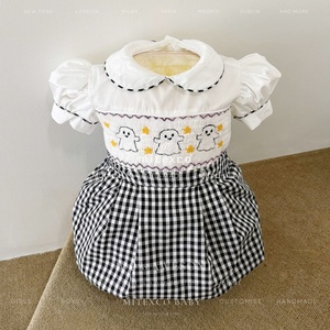 Ropa de Bebé para Halloween al por Mayor, Mono con Estampado para Bebés Recién Nacidos, Ropa para Niños Pequeños, Cuello Redondo, Mangas Cortas, 100% Algodón Transpirable - Product Image 4