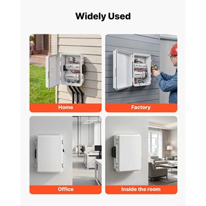 Outdoor ABS <b>Switch</b> Box Waterproof Electrical Thermostat Fan Junction Box with Mounting <b>Plate</b> Cable Grommets Ventil - Product Image 6