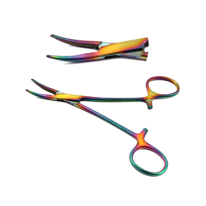Prix Compétitif Pinces Hémostatiques Multicolores Arc-en-ciel Anti-Moustiques 5" (12,7 cm) à Pointe Fine Courbée en Acier Inoxydable Instruments Chirurgicaux - Product Image 1