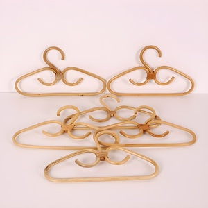 Perchas ahorradoras de espacio para organizar el armario, perchas de ratán sostenibles para ropa, venta al por mayor. - Product Image 4