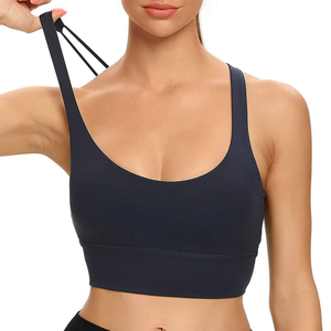 Soutien-gorge de sport sans couture pour femme, dos à bretelles, confortable, extensible, léger, haut de sport pour femmes - Product Image 1