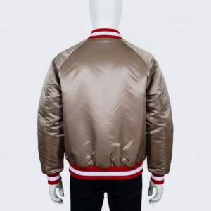 Blouson universitaire de baseball style urbain, brodé, en satin de coton, pour l'hiver, décontracté - Product Image 2