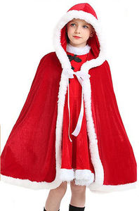 Disfraces de Navidad para Niños, Disfraz de Papá Noel, Traje de Princesa de Terciopelo para Fiesta, con Falda, Diseño de Personaje de TV - Product Image 4