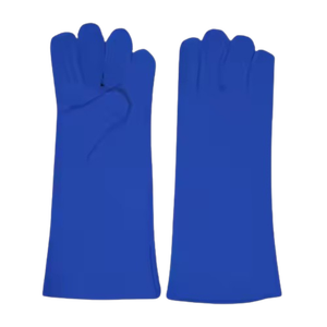 Gants de barbecue ignifuges robustes de haute qualité en cuir de vachette pleine fleur et pour le soudage - Vente en gros pour usage personnel - Product Image 3