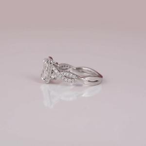 Anillo de diamante de laboratorio redondo de la mejor calidad para anillo de mujer Anillo de diamante redondo de oro blanco de 11 quilates Regalo para cumpleaños - Product Image 6