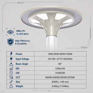 Éclairage public LED en aluminium blanc 10kV IP66 IK10 pour routes principales - Product Image 3