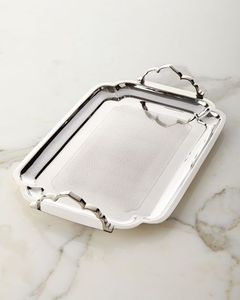 Bandeja de Servicio Rectangular de Metal Rosa de Alta Calidad, Lujosa, para Servir en Hoteles - Product Image 1