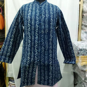 Camisa Étnica de Verano para Hombre, 100% Algodón, Manga Larga, Transpirable, Ecológica, Estampada a Mano, Personalizable ODM - Product Image 3