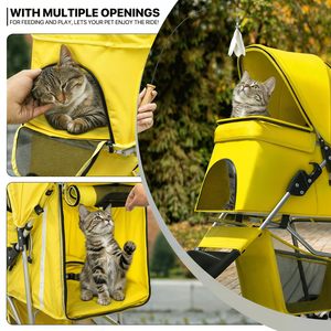 TH-PPS-215 OEM Capacity <b>Pet</b> <b>Stroller</b> with Double Brake and Adjustable Canopy Suitable for Campsite and Outdoor Travel - Product Image 6