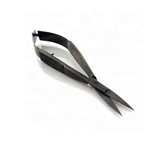 Vente chaude Ciseaux à ressort en acier inoxydable de haute qualité Ciseaux de coupe de sourcils artisanaux de marque privée pour le soin des cils - Product Image 1