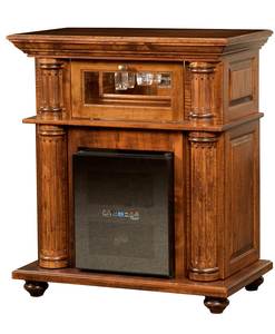 Modern Solid Wood 3-Compartment <b>Freestanding</b> Wine Cabinet with Temperature Control | Premium <b>Bar</b> Furniture | Bulk Export - Product Image 3