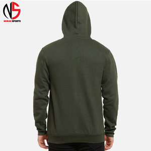 เสื้อฮู้ดผู้ชายผ้าฝ้ายฟลีซ 100% สีเขียวมะกอก ขายดี พร้อมปักโลโก้ตามสั่ง แห้งเร็ว ระบายอากาศดี เหมาะสำหรับฤดูหนาว Nurak Sports - Product Image 3