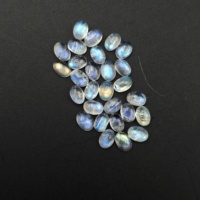 Pierre de lune arc-en-ciel naturelle, taille ovale 7*5 mm, cabochon, pierre précieuse en vrac pour la fabrication de bijoux et accessoires, commande en gros