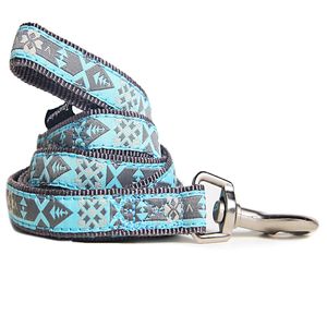 Collier pour animaux de compagnie brodé, robuste, à motifs, avec laisse - Product Image 3