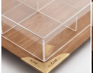 Elegant ACME METAL INDIA Wooden Serving Tray With Acrylic Lid Handcrafted Square Shape Lacquered Finish - Product Image 2