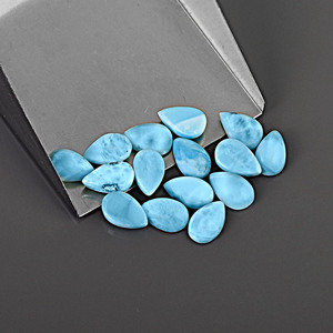 Fabricant et fournisseur indien de pierres précieuses en aquamarine bleue taille poire bleu ciel, pierres minérales polies pour la fabrication de bijoux - Product Image 3