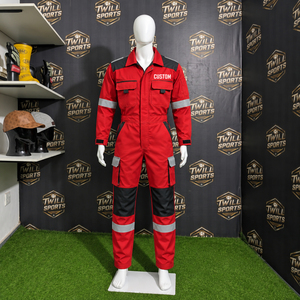 Custom <b>Mens</b> Industrial Workwear Coveralls Cotton Utility Jumpsuit Long Sleeve Factory Worker Mechanic Safety Uniform <b>Overalls</b> - Product Image 4