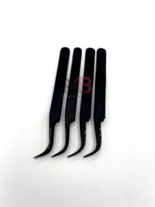 Pinzas para Pestañas Lash Plus Anticorrosivas, Duraderas, con Puntas Precisas sin Espacios, Punta de Fibra Delgada - Product Image 5