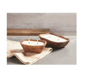 Bol à bougie en bois personnalisé pour la maison, les mariages, les événements, les cadeaux, style rustique, pour table et restaurants, cafés - Product Image 1
