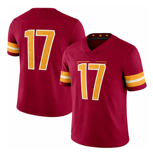 Camiseta de Fútbol Americano Personalizada para Hombre, 100% Poliéster, Transpirable, para Entrenamiento Deportivo, Uniforme de Equipo con Transferencia Térmica, OEM - Product Image 1