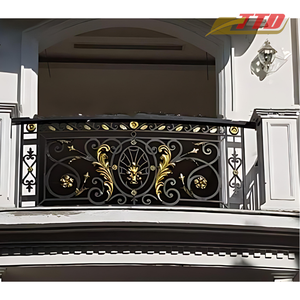 Barandillas de Hierro Forjado para Balcón: Elegantes Diseños de Barandas de Hierro Personalizadas y Modernas Balaustradas de Hierro para Villas de Estilo Lujoso - Product Image 1