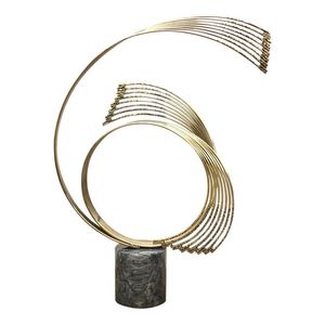 Abstract <b>Gold</b> Plated Sculpture Irregular Shape Handmade Contemporary Art Tabletop Decor for Living Room - Product Image 4