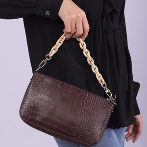 Acrylic <b>Bag</b> Chain <b>Strap</b> Shoulder Purse Handbag <b>Straps</b> <b>Replacement</b> Chain with Gold Buckle - Product Image 4