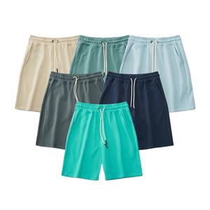 Shorts oversize pour hommes été 2025, 425g, poids lourd, couleur personnalisée, velours côtelé uni, teinture unie, logo personnalisé, décontracté - Product Image 5