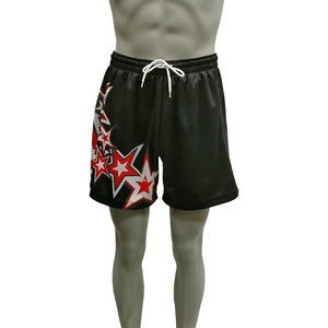 Custom Sublimation <b>Men's</b> Shorts with Breathable Soft Mesh Zip Pockets Durable Knitted Weaving Drawstring Closure Casual Style - Product Image 1