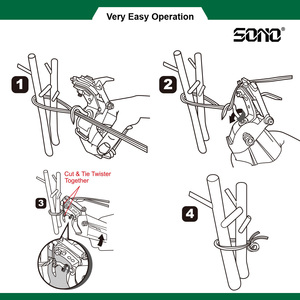 SONO JS105 Manual wire winding hand <b>tool</b>, gray metal structure, quickly cuts and winds wire, equipped with carbon steel blades - Product Image 3