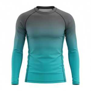 เสื้อแรชการ์ดแขนยาวแบบยูนิเซ็กซ์ แห้งเร็ว กระชับรูปทรง เหมาะสำหรับว่ายน้ำ เล่นเซิร์ฟ ออกกำลังกาย กีฬาทางน้ำ และฟิตเนส - Product Image 1