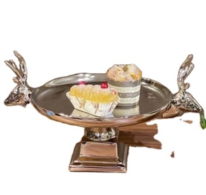 Silver finishing Cake Stand for Wedding Birthday party Hotel cake serving tray decor modern design metal cake holder - Product Image 1