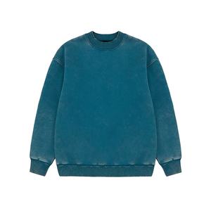 Oversized <b>Black</b> <b>Crew</b> <b>Neck</b> Pullover <b>Sweatshirt</b> Men's Casual Knitted Solid Color Fleece Autumn Wear Regular Fit Long Sleeve - Product Image 3