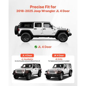 Estribos Laterales de Acero al Carbono Negro para Jeep Wrangler JL 4 Puertas 2018-2025, 6 Pulgadas, Capacidad de Carga de 550 Libras - Product Image 2