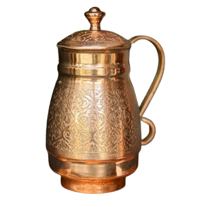 Pichet en métal classique avec poignée, carafe en cuivre sur mesure, durable, grande capacité, pour vin/jus/eau - Product Image 6