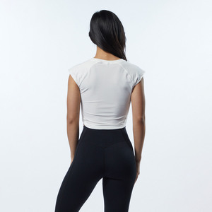 Camiseta corta de franela 100% algodón para mujer, clásica, elegante, moderna, sin mangas, camiseta corta básica para mujer - Product Image 4