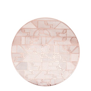 Contemporary Luxury Eco-Friendly PVC <b>Silver</b> <b>Placemats</b> & <b>Coasters</b> Hollow Table Home Kitchen Decor for Wholesale Restaurants - Product Image 2